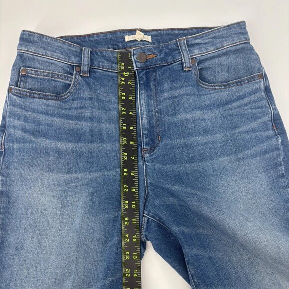Eileen Fisher High Rise Medium Wash Straight Leg Denim Jeans Womens Size 6 - Picture 9 of 11
